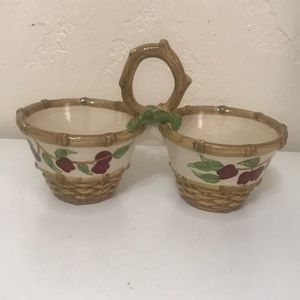 Vintage Apple Theme Condiment Server Dish